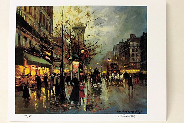 Limited Edition " Boulevard a Paris " by Cortes.: Limited Edition in the manner of Edouard Cortès was born in Lagny, France on April 26, 1882. During his early lifetime, Paris was the center of the art world. Artist from across the globe traveled th