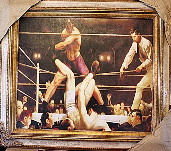 Bellows Limited Edition Giclee on Canvas - Dempsey and: Attributed to George Wesley. Bellows is best known for his paintings of urban life, sporting events, and his portrait paintings.George Bellows was born in Columbus, Ohio .He attending Ohio State Unive