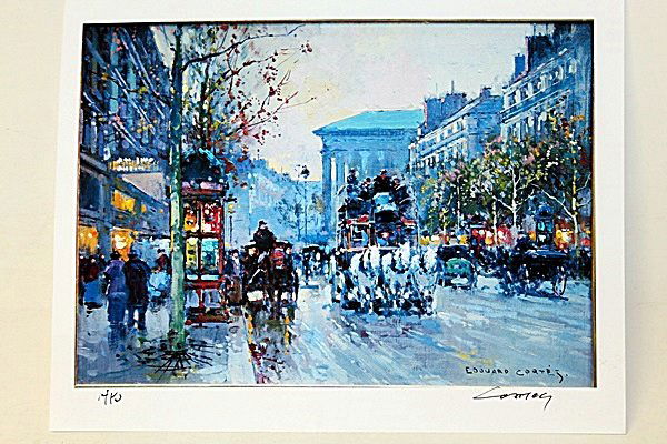 Limited Edition " Boulevard de la Madeleine I" by: Limited Edition Attributed to Edouard Cortès was born in Lagny, France on April 26, 1882. During his early lifetime, Paris was the center of the art world. Artist from across the globe traveled there