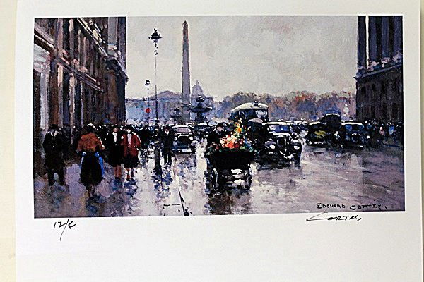 Limited Edition " Place de la Concorde" by Cortes.: Limited Edition Attributed to Edouard Cortès was born in Lagny, France on April 26, 1882. During his early lifetime, Paris was the center of the art world. Artist from across the globe traveled there