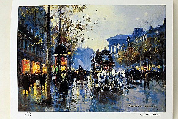 Limited Edition " Boulevard de la Madeleine II" by: Limited Edition Attributed to Edouard Cortès was born in Lagny, France on April 26, 1882. During his early lifetime, Paris was the center of the art world. Artist from across the globe traveled there