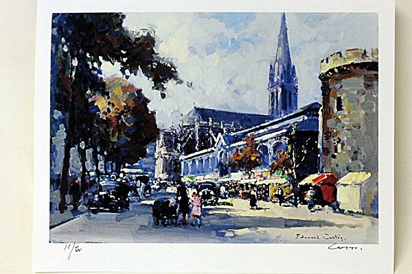 Limited Edition " Scene de Village " by Cortes.: Limited Edition Attributed to Edouard Cortès was born in Lagny, France on April 26, 1882. During his early lifetime, Paris was the center of the art world. Artist from across the globe traveled there