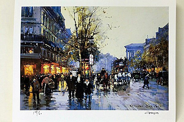 Limited Edition " Boulevard de la Madeleine " by: Limited Edition Attributed to Edouard Cortès was born in Lagny, France on April 26, 1882. During his early lifetime, Paris was the center of the art world. Artist from across the globe traveled there