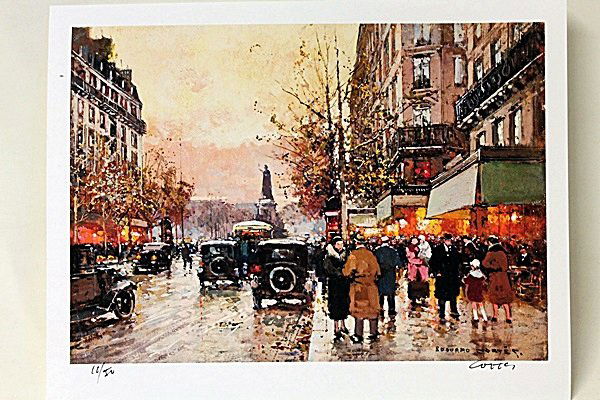 Limited Edition " Place de la Republique " by Cortes.: Limited Edition Attributed to Edouard Cortès was born in Lagny, France on April 26, 1882. During his early lifetime, Paris was the center of the art world. Artist from across the globe traveled there