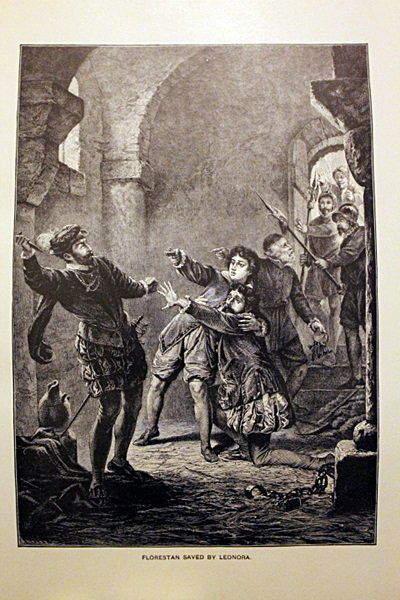 Florestan Saved by Leonora by Eugen Klimsch: Original Engraving, Florestan Saved by Leonora by Eugen Klimsch, approx. 11x8 in.