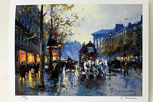 Limited Edition " Boulevard de la Madeleine II" by: Limited Edition attributed to Edouard Cortès was born in Lagny, France on April 26, 1882. During his early lifetime, Paris was the center of the art world. Artist from across the globe traveled there