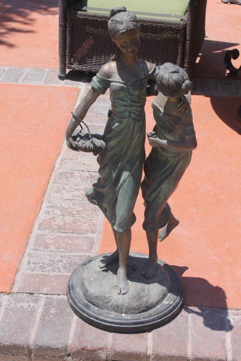 Large Bronze Statue- Sisters by Moreau: Large Bronze Statue- Sisters by Moreau; dimensions are about 31x14x13