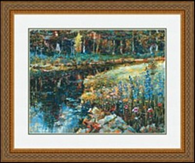 WILDERNESS WONDER BY LAU CHUN: LITHOGRAPH, IMAGE SIZE: 24X18 5/16" FRAMEDE SIZE: 34 9/16X28 7/8"