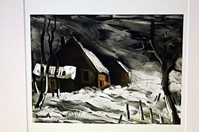 La Maladrerie Under Snow 1956-by Vlamnick: Original Lithograph, Comes with COA 12" X 14"- Maurice de Vlaminck (4 April 1876 – 11 October 1958) was a French painter. Along with André Derain and Henri Matisse he is considered one of the princ