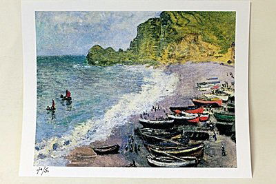"Etrat Beach And The Porte D'Amont, 1883" By Artist: Limited Edition By Artist Monet. Claude Monet also known as Oscar-Claude Monet or Claude Oscar Monet (November 14, 1840 – December 5, 1926) was a founder of French impressionist painting, and the mo