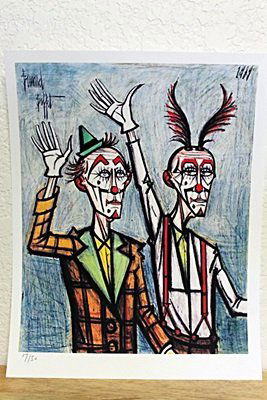 "Good Bye For Now" By Bernard Buffet.: Amazing Lithograph In The Manner Of Bernard Buffet. The French painter and graphic artist Bernard Buffet was born in Paris on July 10, 1929. The numerous self-portraits play an important role in his o