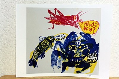 "Ting's 124" From The One Cent Life Portfolio, By: Limited Edition Lithograph In The manner Of Karel Appel. Born Karel Christian Appel, April 25, 1921, in Amsterdam, The Netherlands; died of a heart ailment, May 3, 2006, in Zurich, Switzerland. Artist