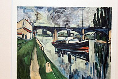 The Seine At Poissy 1908-by Vlamnick: Original Lithograph, Comes with COA 12" X 14"- Maurice de Vlaminck (4 April 1876 – 11 October 1958) was a French painter. Along with André Derain and Henri Matisse he is considered one of the princ