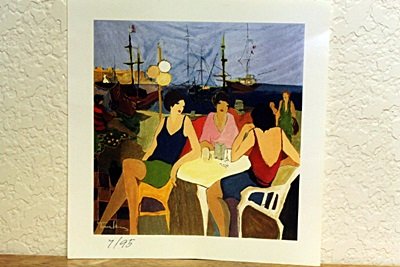"3 Woman Lounging" Limited Edition BY Tarkay.: Limited Edition In The Manner Of Itzchak Tarkay. Itzchak Tarkay was born in 1935 in Subotica on the Yugoslav-Hungarian border. Towards the end of World War II, Tarkay was sent with his family to the M