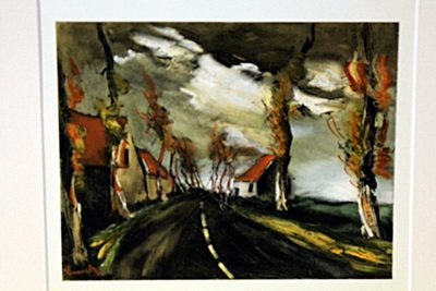 The Mortagne Road 1953-by Vlaminck: Original Lithograph, Comes with COA 12" X 14"- Maurice de Vlaminck (4 April 1876 – 11 October 1958) was a French painter. Along with André Derain and Henri Matisse he is considered one of the princ