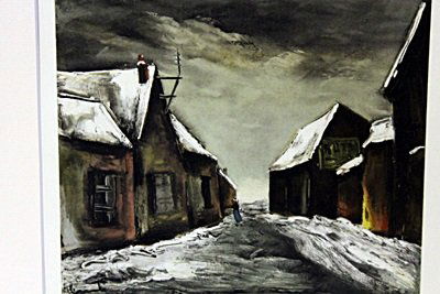 Allainville Under Snow 1946-by Vlaminck: Original Lithograph, Comes with COA 12" X 14"- Maurice de Vlaminck (4 April 1876 – 11 October 1958) was a French painter. Along with André Derain and Henri Matisse he is considered one of the princ