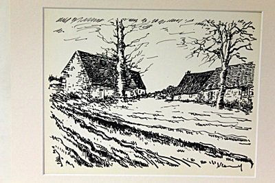 Old House 1922-by Vlaminck: Original Lithograph, Comes with COA 13" X 15"- Maurice de Vlaminck (4 April 1876 – 11 October 1958) was a French painter. Along with André Derain and Henri Matisse he is considered one of the princ