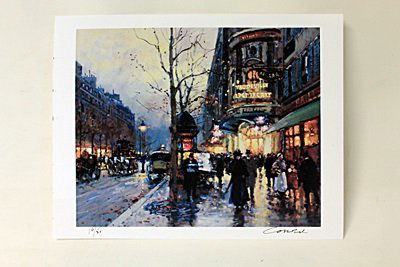 Limited Edition " Theatre du Vaudeville " by Cortes.: Limited Edition attributed to Edouard Cortès was born in Lagny, France on April 26, 1882. During his early lifetime, Paris was the center of the art world. Artist from across the globe traveled there