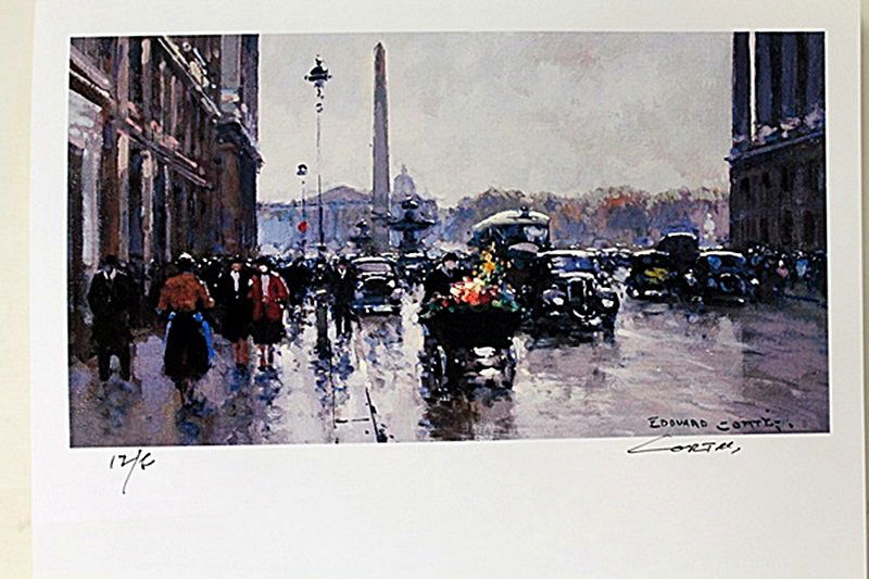 Limited Edition " Place de la Concorde" by Cortes.: Limited Edition in the manner of Edouard Cortès was born in Lagny, France on April 26, 1882. During his early lifetime, Paris was the center of the art world. Artist from across the globe traveled th