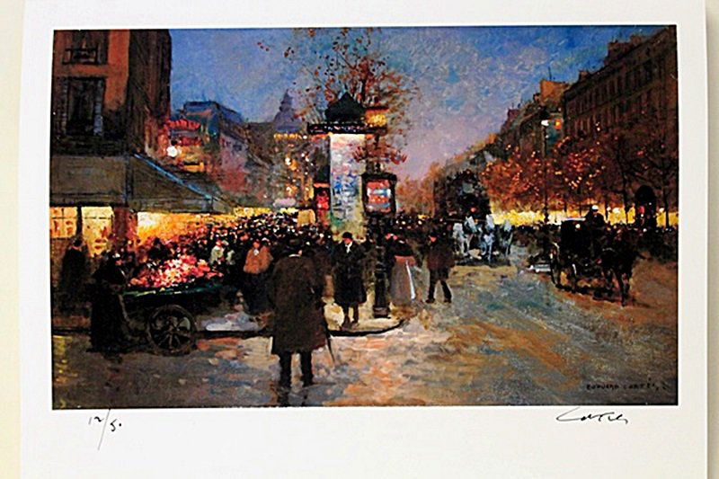 Limited Edition " Les Grands Boulevards " by Cortes.: Limited Edition in the manner of Edouard Cortès was born in Lagny, France on April 26, 1882. During his early lifetime, Paris was the center of the art world. Artist from across the globe traveled th