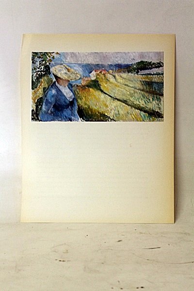 "Under the Mask Of A Woman" Original Lithograph By: Original Lithorgaph By Artist Munch. Painter Edvard Munch, born in 1863 in Löton, Norway, established a free-flowing, psychological-themed style all his own. His painting The Scream is one of the mos