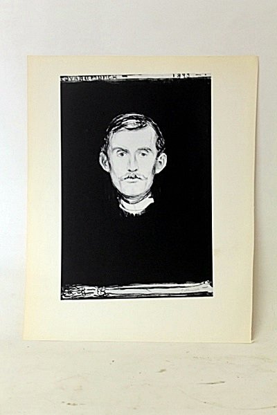 Untitled Original Lithograph by Artist Munch.: Original Lithorgaph By Artist Munch. Painter Edvard Munch, born in 1863 in Löton, Norway, established a free-flowing, psychological-themed style all his own. His painting The Scream is one of the mos