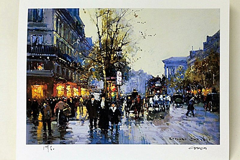 Limited Edition " Boulevard de la Madeleine " by: Limited Edition in the manner of Edouard Cortès was born in Lagny, France on April 26, 1882. During his early lifetime, Paris was the center of the art world. Artist from across the globe traveled th