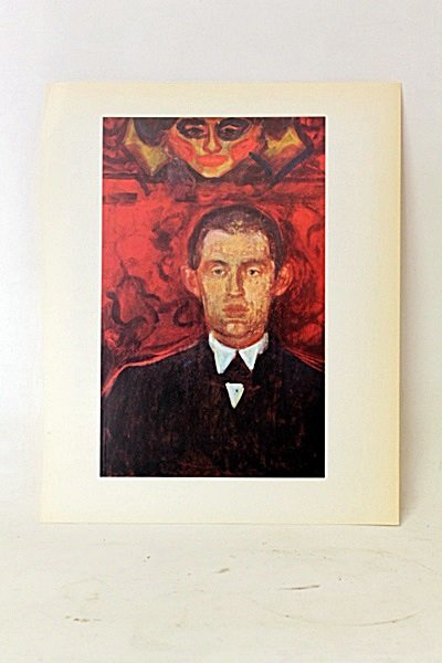 Untitled Original Lithograph by Artist Munch.: Original Lithorgaph By Artist Munch. Painter Edvard Munch, born in 1863 in Löton, Norway, established a free-flowing, psychological-themed style all his own. His painting The Scream is one of the mos