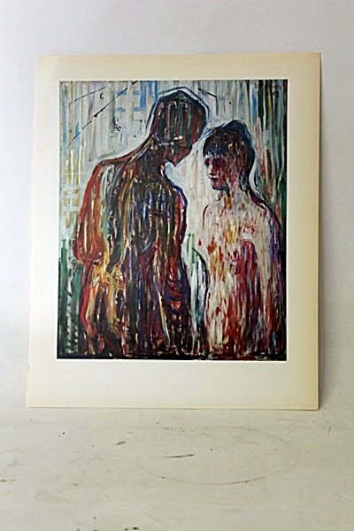 "Nude talk" Original Lithograph By Artist Munch.: Original Lithorgaph By Artist Munch. Painter Edvard Munch, born in 1863 in Löton, Norway, established a free-flowing, psychological-themed style all his own. His painting The Scream is one of the mos
