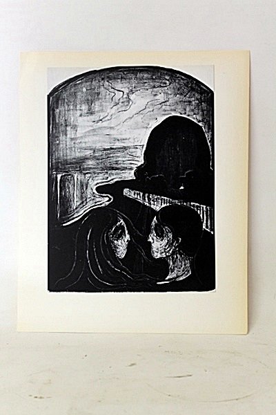 " Attraction " Original Lithograph By Artist Munch.: Original Lithorgaph By Artist Munch. Painter Edvard Munch, born in 1863 in Löton, Norway, established a free-flowing, psychological-themed style all his own. His painting The Scream is one of the mos
