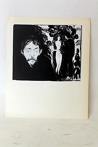 " Jealousy " Original Lithograph By Artist Munch.: Original Lithorgaph By Artist Munch. Painter Edvard Munch, born in 1863 in Löton, Norway, established a free-flowing, psychological-themed style all his own. His painting The Scream is one of the mos