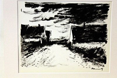 Country Road End 1922-by Vlaminck: Original Lithograph, Comes with COA 13" X 15"- Maurice de Vlaminck (4 April 1876 – 11 October 1958) was a French painter. Along with André Derain and Henri Matisse he is considered one of the princ