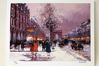 Limited Edition " Champus Elysees, Arc de Triomple" by: Limited Edition attributed to Edouard Cortès was born in Lagny, France on April 26, 1882. During his early lifetime, Paris was the center of the art world. Artist from across the globe traveled there