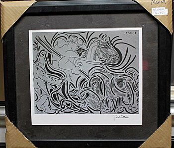 Man on Horse AR5416: Attributed to Picasso Limited Edition Approx 18x20