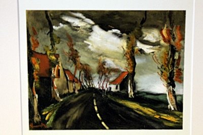 The Mortagne Road 1953-by Vlaminck: Original Lithograph, Comes with COA 12" X 14"- Maurice de Vlaminck (4 April 1876 – 11 October 1958) was a French painter. Along with André Derain and Henri Matisse he is considered one of the princ