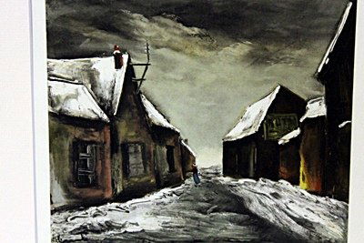 Allainville Under Snow 1946-by Vlaminck: Original Lithograph, Comes with COA 12" X 14"- Maurice de Vlaminck (4 April 1876 – 11 October 1958) was a French painter. Along with André Derain and Henri Matisse he is considered one of the princ