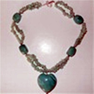 Amazonite Heart Gemstone Necklace w/ Sterling Silver: 650 Carat Amazonite Heart Gemstone Necklace w/ Sterling Silver Clasp LENGTH 20" INCLUDES 2" ADJUSTMENT