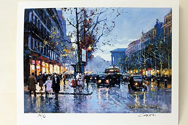 Limited Edition " Boulevard de la Madeleine III" by: Limited Edition in the manner of Edouard Cortès was born in Lagny, France on April 26, 1882. During his early lifetime, Paris was the center of the art world. Artist from across the globe traveled th