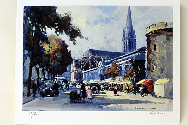 Limited Edition " Scene de Village " by Cortes.: Limited Edition in the manner of Edouard Cortès was born in Lagny, France on April 26, 1882. During his early lifetime, Paris was the center of the art world. Artist from across the globe traveled th