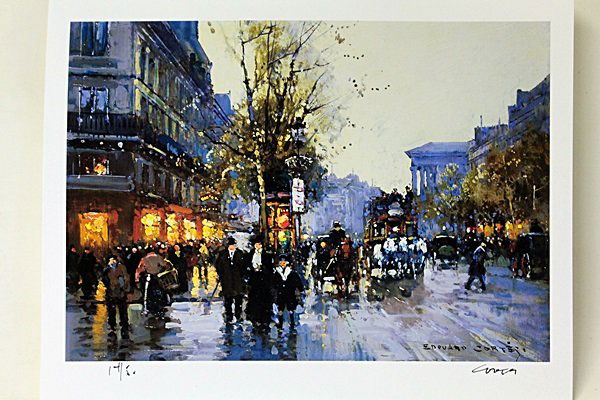 Limited Edition " Boulevard de la Madeleine " by: Limited Edition in the manner of Edouard Cortès was born in Lagny, France on April 26, 1882. During his early lifetime, Paris was the center of the art world. Artist from across the globe traveled th