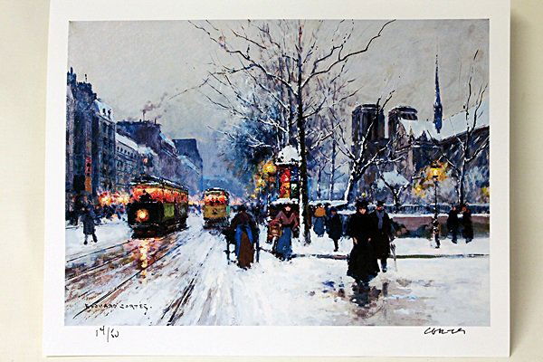 Limited Edition " Notre Dame Paris " by Cortes.: Limited Edition in the manner of Edouard Cortès was born in Lagny, France on April 26, 1882. During his early lifetime, Paris was the center of the art world. Artist from across the globe traveled th