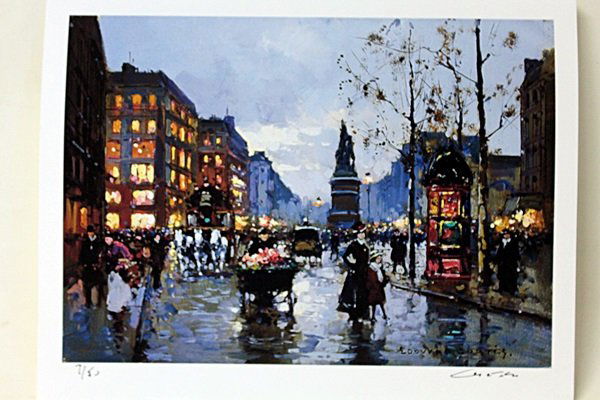 Limited Edition " Place de Clichy " by Cortes.: Limited Edition in the manner of Edouard Cortès was born in Lagny, France on April 26, 1882. During his early lifetime, Paris was the center of the art world. Artist from across the globe traveled th