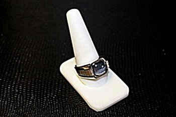 Very fancy Rhodium 18 kt over Sterling Black & White: Very fancy Rhodium 18 kt over Sterling Black & White Diamond Ring. Black Diamonds approx 6 cts & White Diamonds approx .20 ct VS1 color G.