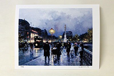 Limited Edition " Place du Chatelet " by Cortes.: Limited Edition attributed to Edouard Cortès was born in Lagny, France on April 26, 1882. During his early lifetime, Paris was the center of the art world. Artist from across the globe traveled there
