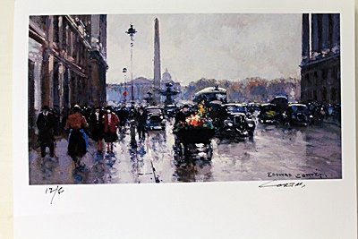 Limited Edition " Place de la Concorde" by Cortes.: Limited Edition attributed to Edouard Cortès was born in Lagny, France on April 26, 1882. During his early lifetime, Paris was the center of the art world. Artist from across the globe traveled there
