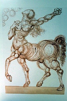 Original Salvador Dali-Inferno 25: Original Salvador Dali From The Divine Comedy-Inferno 25, Certified by The Salvador Dali Gallery, Inc. Bruce Hochman, IMAGE SIZE: 10.5X13".