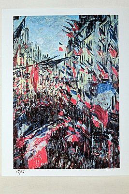 "Rue Montorqueil" By Artist Monet.: Limited Edition By Artist Monet. Claude Monet also known as Oscar-Claude Monet or Claude Oscar Monet (November 14, 1840 – December 5, 1926) was a founder of French impressionist painting, and the mo