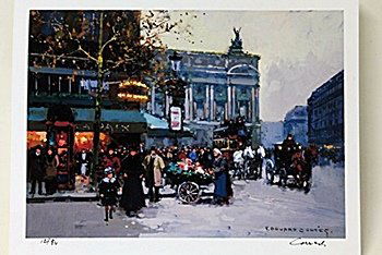 Limited Edition " Café de la Paix " by Cortes.: Limited Edition attributed to Edouard Cortès was born in Lagny, France on April 26, 1882. During his early lifetime, Paris was the center of the art world. Artist from across the globe traveled there