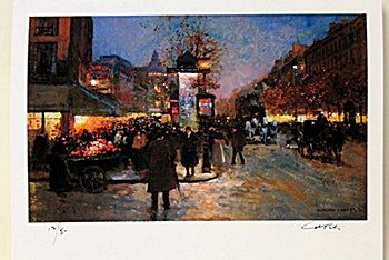 Limited Edition " Les Grands Boulevards " by Cortes.: Limited Edition attributed to Edouard Cortès was born in Lagny, France on April 26, 1882. During his early lifetime, Paris was the center of the art world. Artist from across the globe traveled there