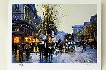 Limited Edition " Boulevard de la Madeleine " by: Limited Edition attributed to Edouard Cortès was born in Lagny, France on April 26, 1882. During his early lifetime, Paris was the center of the art world. Artist from across the globe traveled there